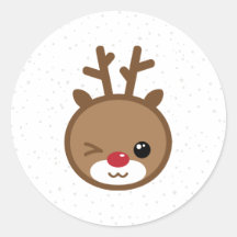 Stickers de Noël Kawaii Reindeer