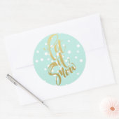 Stickers de Noël-Laisser neiger classique bâton ro (Enveloppe)