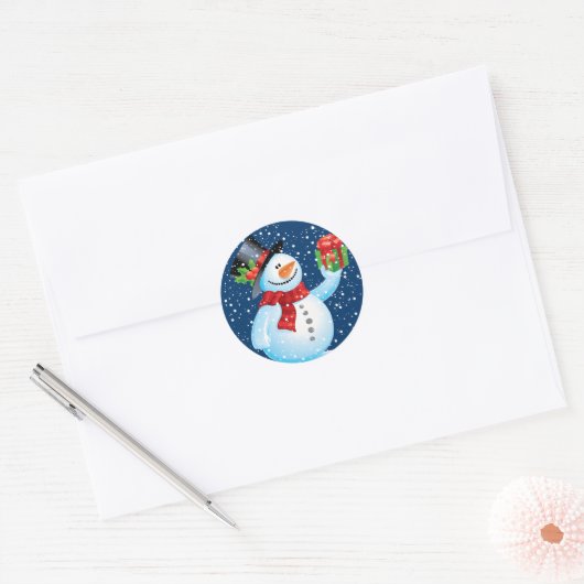 stickers de Noël mignon Snowman (Enveloppe)
