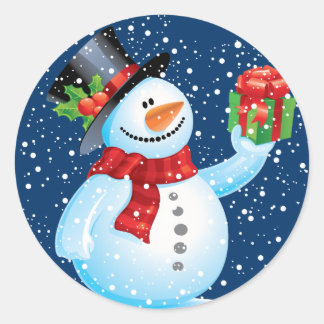 stickers de Noël mignon Snowman