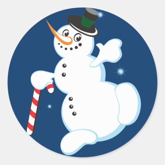 stickers de Noël mignon Snowman (Devant)