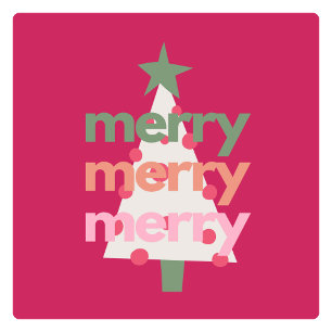 Stickers de Noël modernes Whimsical colorés