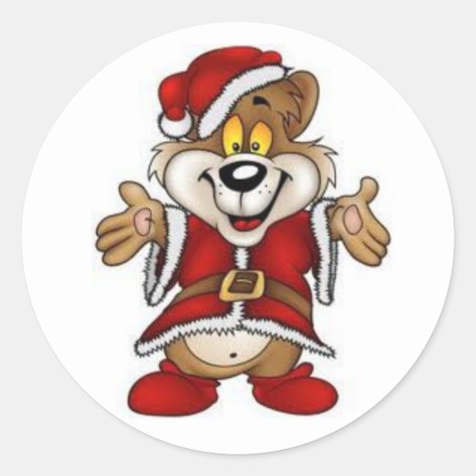 Stickers de Noël/Ours de Père Noël (Devant)