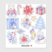 Stickers de Noël Ours Polaire (Feuille)