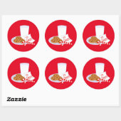 Stickers de Noël/Père Noël Lait et cookies (Feuille)