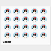 Stickers de Noël père Noël Penguin (Feuille)