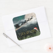 Stickers de Noël père Noël Sleigh Reindeer (Enveloppe)