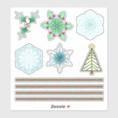 Stickers de Noël personnalisés #2 (Feuille)