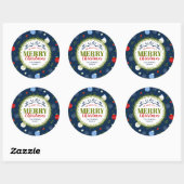 Stickers de Noël personnalisés de Holiday Whimsy (Feuille)