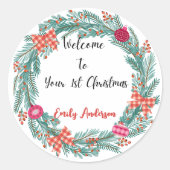 Stickers de Noël personnalisés pour bébé (Devant)