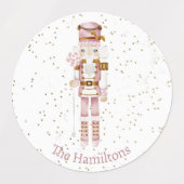 Stickers de Noël Pink Nutcracker Ballet Étiquettes (Design 1)