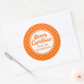 Stickers de Noël Pois orange (Enveloppe)