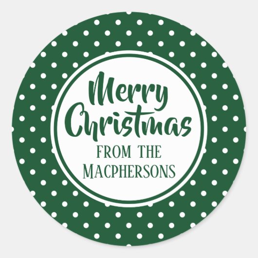 Stickers de Noël Pois vert (Devant)