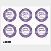 Stickers de Noël Pois violet (Feuille)