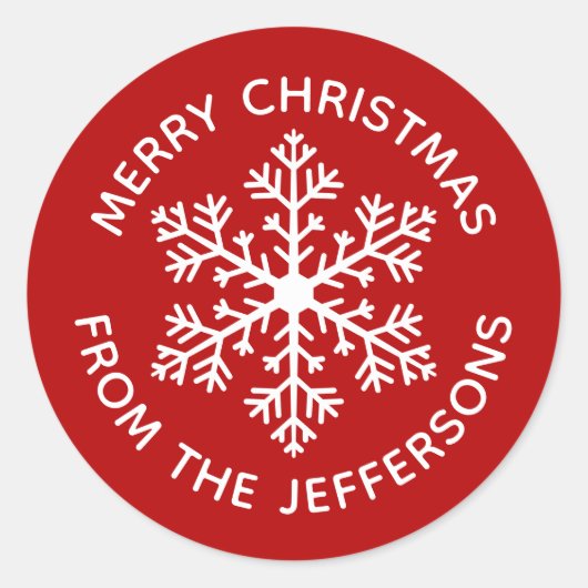 Stickers de Noël Red Snowflake (Devant)