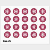 Stickers de Noël Red Snowflake (Feuille)