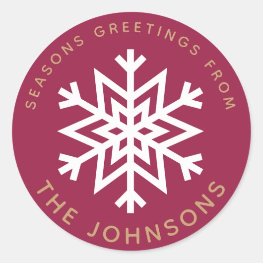 Stickers de Noël Red Snowflake (Devant)