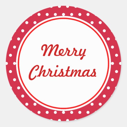Stickers de Noël Retro Polka Dot (Devant)