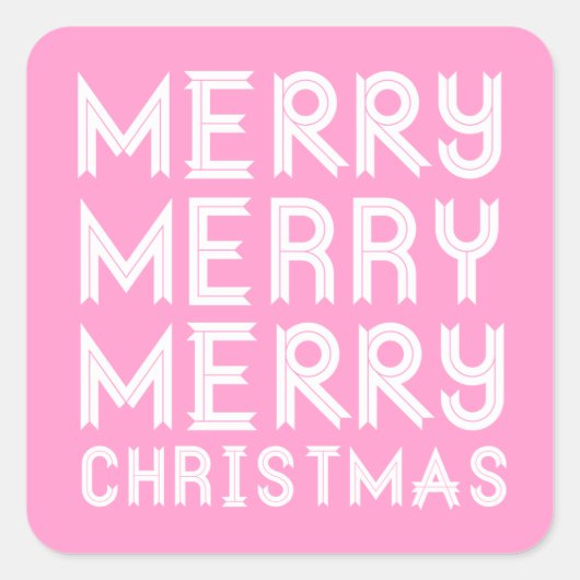 Stickers de Noël rose et blanc (Devant)