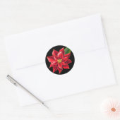 Stickers de Noël-Rouge Poinsettia (Enveloppe)