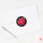 Stickers de Noël-Rouge Poinsettia (Enveloppe)