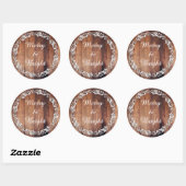 Stickers de Noël rustique "Joyeux & Lumineux" (Feuille)