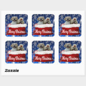 Stickers de Noël Shih tzu (Feuille)