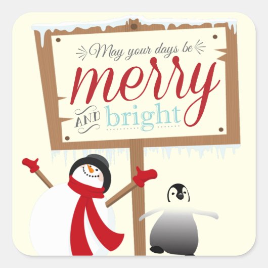 Stickers de Noël Snowman et Penguin (Devant)