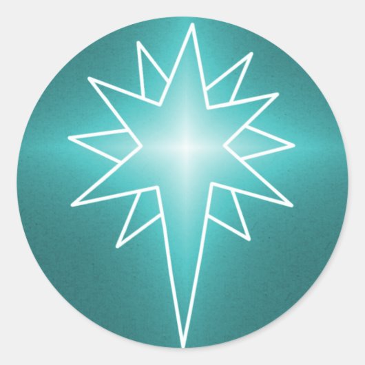 Stickers de Noël Star du Nord, Turquoise (Devant)