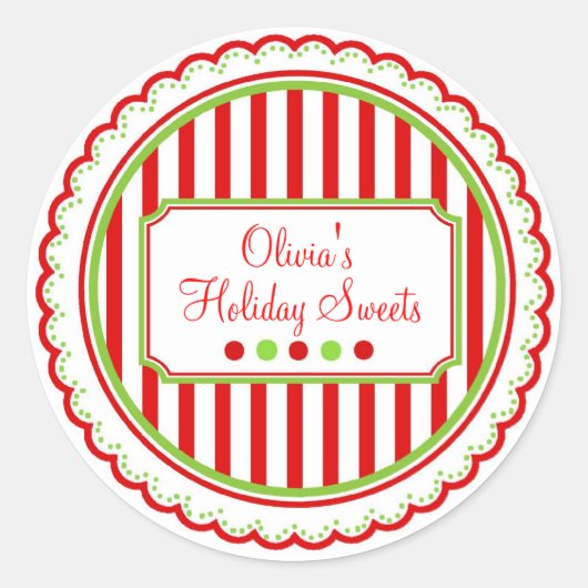 Stickers de Noël Sweet Stripes (Devant)