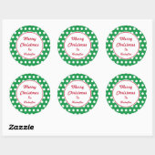 Stickers de Noël vert personnalisé (Feuille)