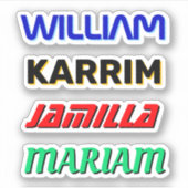 Stickers de nom customisé (Noms de vinyle étanche) (Devant)