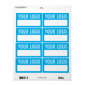 Stickers de nom de bénévole avec logo Écrire sur l (Feuille entière)