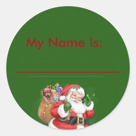 Stickers de nom de fête de Noël (Devant)