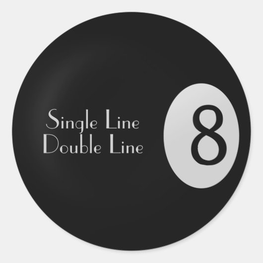 Stickers de nom de sport Huit Ball Billiards (Devant)