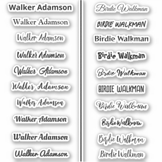 Stickers de nom élégant (Devant)