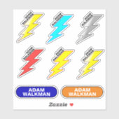 Stickers de nom pour enfants (Étiquettes imperméab (Feuille)