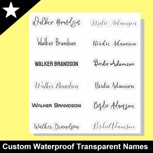 Stickers de nom unique et élégant