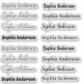 Stickers de noms de coupe personnalisés (Devant)