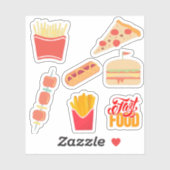 Stickers de nourriture Pack, Stickers de restaurat (Feuille)