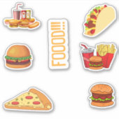 Stickers de nourriture Pack, Stickers de restaurat (Devant)