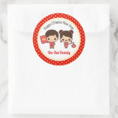 Stickers de Nouvel An chinois (mignonne fille garç (Sac)