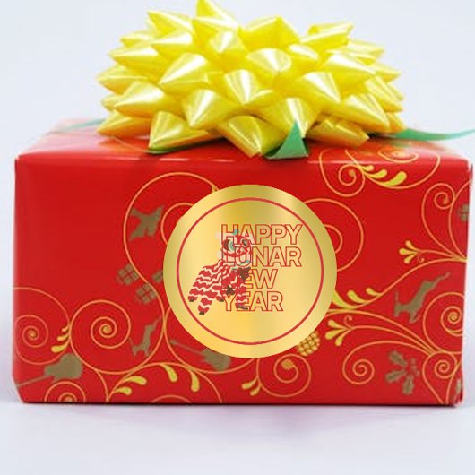 Stickers de Nouvel An chinois Split Image Lion Dan