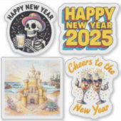 Stickers de Nouvel An, Stickers 2025, Nouvel An (Devant)