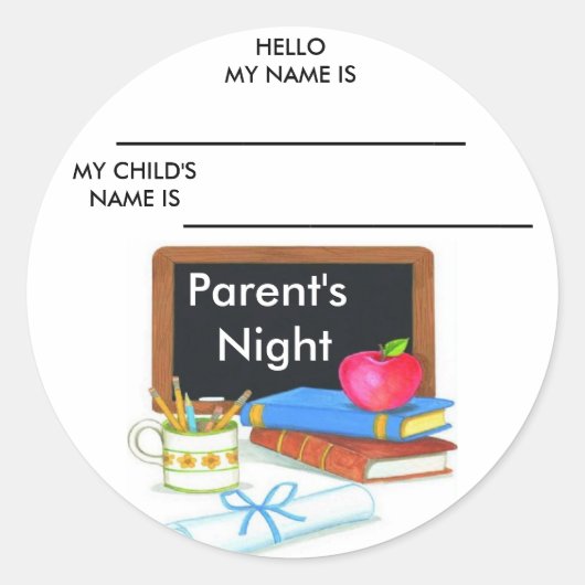 Stickers de nuit du parent (Devant)