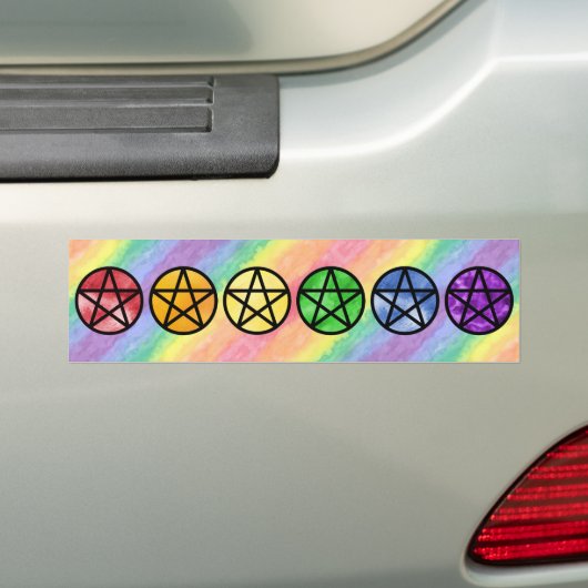 Stickers de pare-chocs Rainbow Pentacle (En voiture)