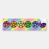 Stickers de pare-chocs Rainbow Pentacle (Devant)
