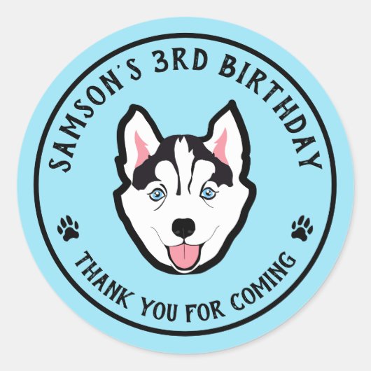 Stickers de partie de chien de Merci personnalisé (Devant)