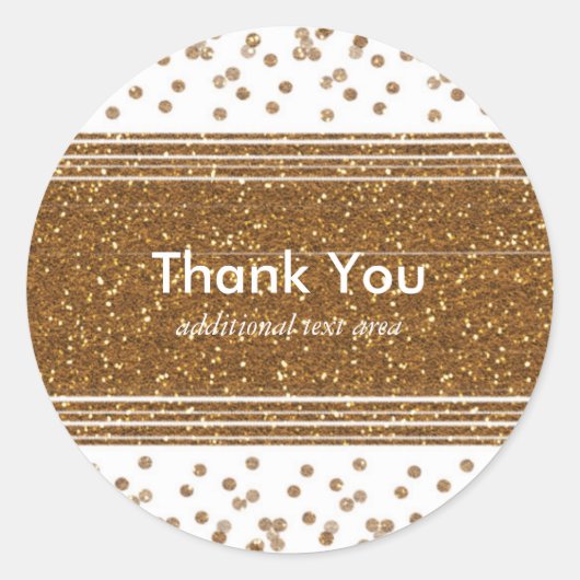 Stickers de Parties scintillant d'or brossé Faux b (Devant)