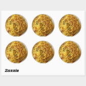 Stickers de pâtes alimentaires spaghetti Fettuccin (Feuille)